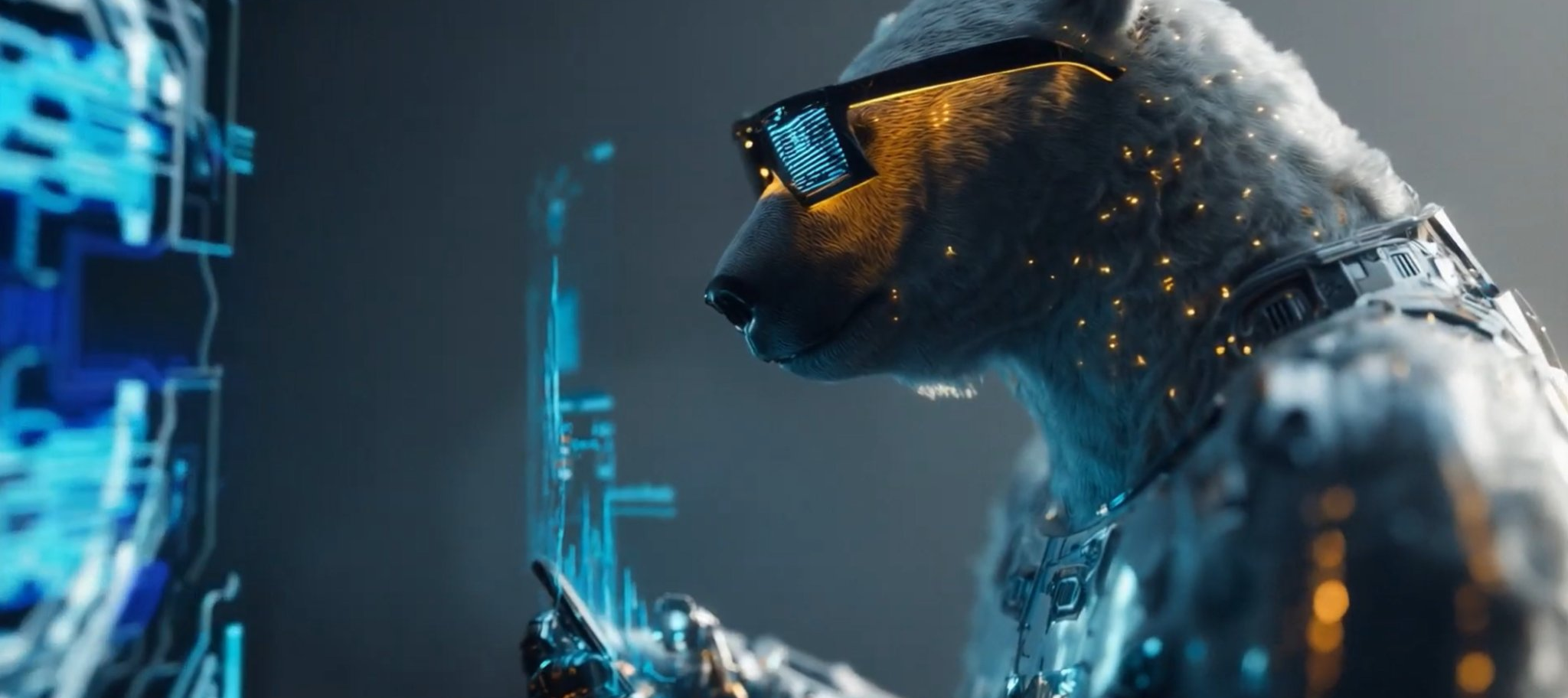 Polar bear analyzing live market data &mdash; emerging markets focus